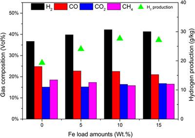 Application of Fe Based Composite Catalyst in Biomass Steam Gasification to Produce Hydrogen Rich Gas